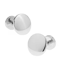 Runden Manschettenknöpfe in Edelstahl
