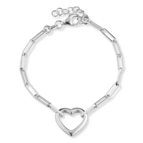 Herz Armband aus Silber und Anhänger aus Silber