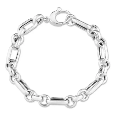 Figaroarmband aus Silber 17, 18cm x 6,7 mm