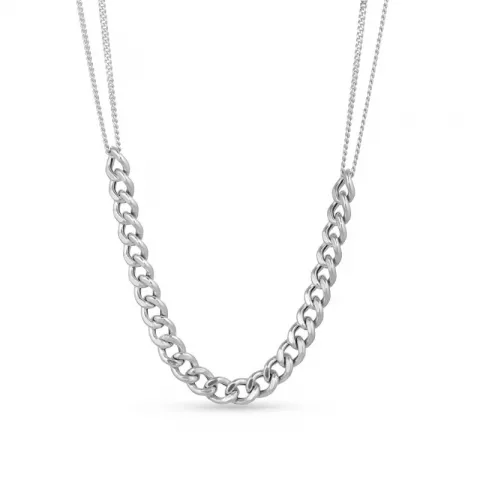 Halskette aus Silber 42 plus 3 cm x 4,7 mm