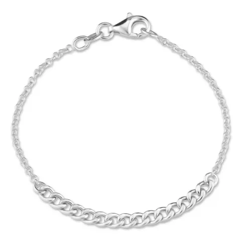 Panzerarmband aus Silber 17, 18cm x 3,9 mm
