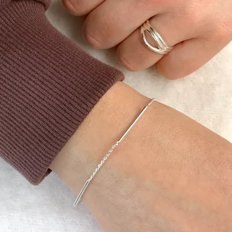 Armband aus Silber 17 plus 3 cm x 1,5 mm
