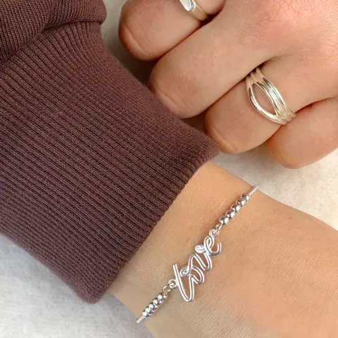 Love Armband aus Silber und Anhänger aus Silber