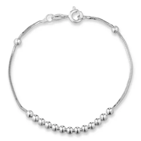 Kugelkettenarmband aus Silber 17, 18cm x 3,2 mm