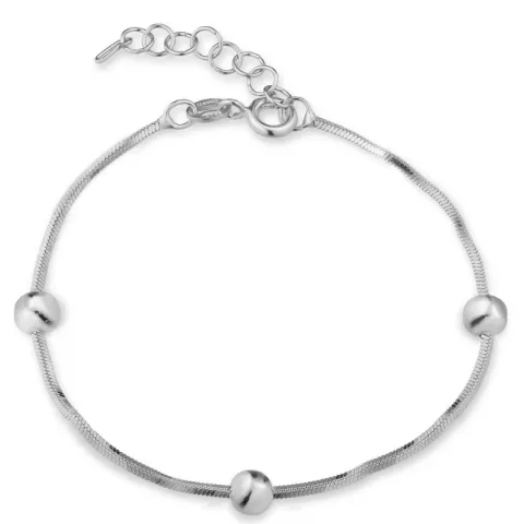 Kugelkettenarmband aus Silber 17 plus 3 cm x 6,1 mm