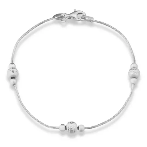 Kugelkettenarmband aus Silber 17, 18cm x 6,1 mm