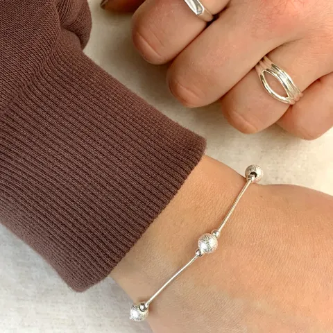Kugelkettenarmband aus Silber x 6,1 mm
