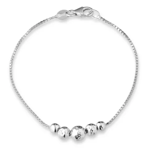 Kugelkettenarmband aus Silber 17, 18cm x 5,8 mm