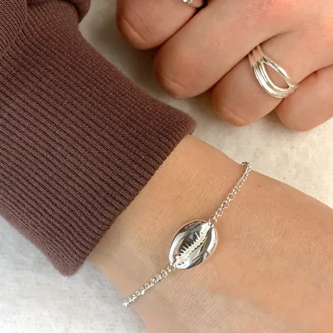 Muschel Armband aus Silber und Anhänger aus Silber