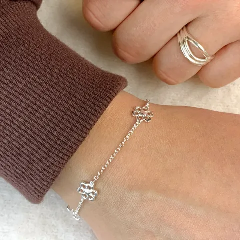 Blumen Armband aus Silber und Anhänger aus Silber