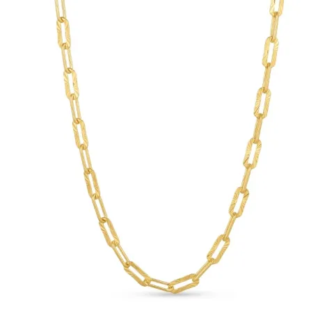 Ankerhalskette aus vergoldetem Sterlingsilber 40 cm x 4,0 mm