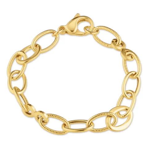 Armband aus vergoldetem Sterlingsilber 17, 18cm x 10,0 mm