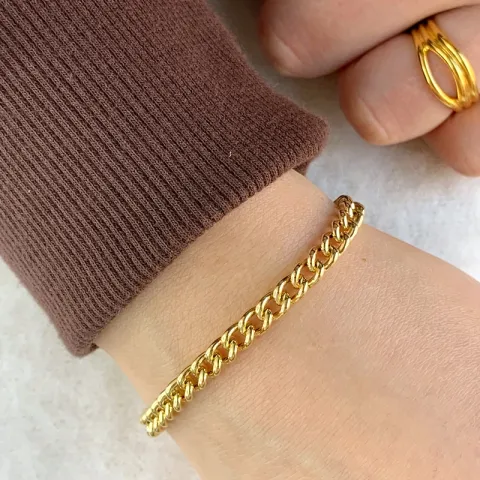 Panzerarmband aus vergoldetem Sterlingsilber  x 5,3 mm