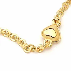 Fußkette aus vergoldetem Sterlingsilber und Anhänger aus vergoldetem