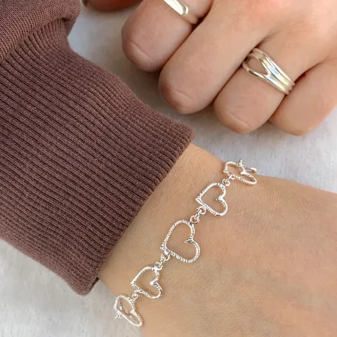 Herzarmband aus Silber x 11,4 mm