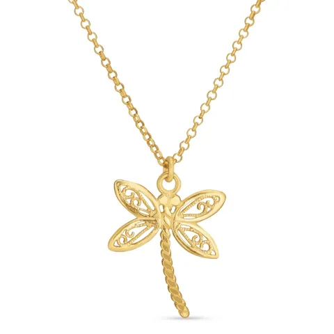 Goldschmied  Halskette aus vergoldetem Sterlingsilber und Anhänger aus vergoldetem Sterlingsilber