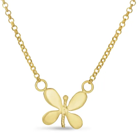 Schmetterling Halskette aus vergoldetem Sterlingsilber und Anhänger aus vergoldetem Sterlingsilber