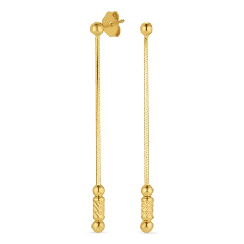 lange ketten ohrringe in vergoldetem Silber