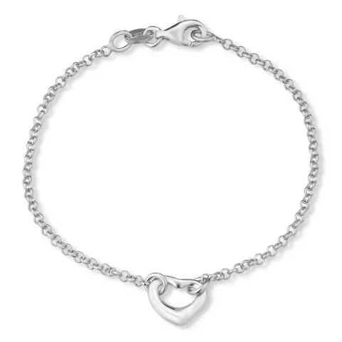 Herz Armband aus Silber und Anhänger aus Silber
