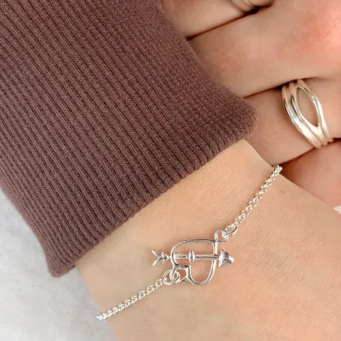 Herz Armband aus Silber und Anhänger aus Silber