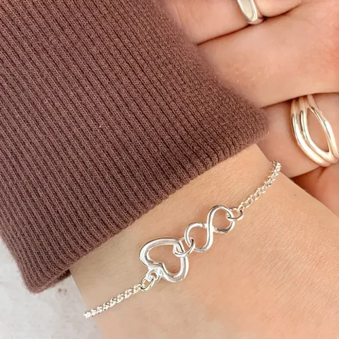 Herz Armband aus Silber und Anhänger aus Silber
