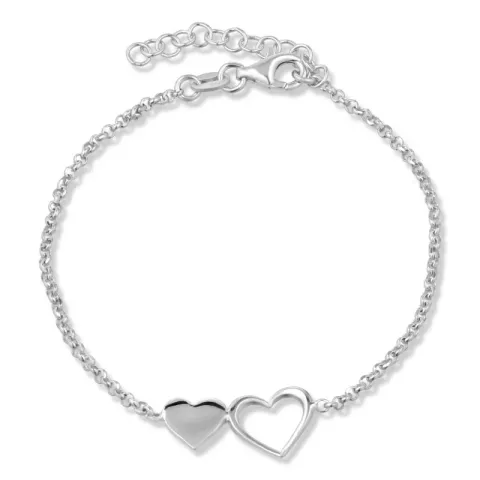 Herz Armband aus Silber und Anhänger aus Silber