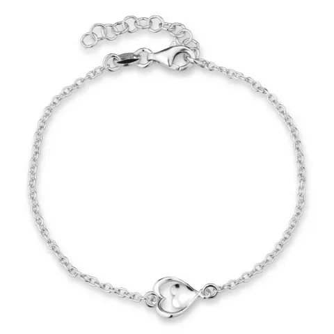 Herz Armband aus Silber und Anhänger aus Silber