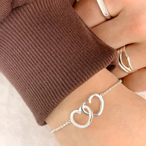 Herz Armband aus Silber und Anhänger aus Silber