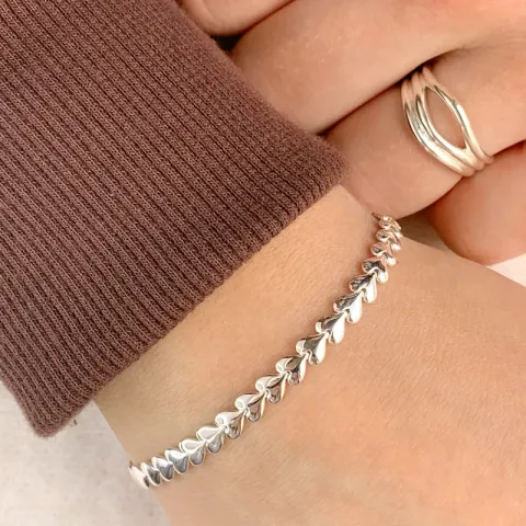 Herz Armband aus Silber und Anhänger aus Silber