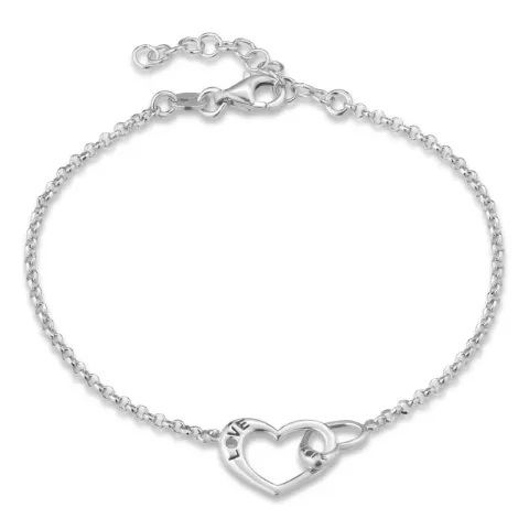 Herz Armband aus Silber und Anhänger aus Silber