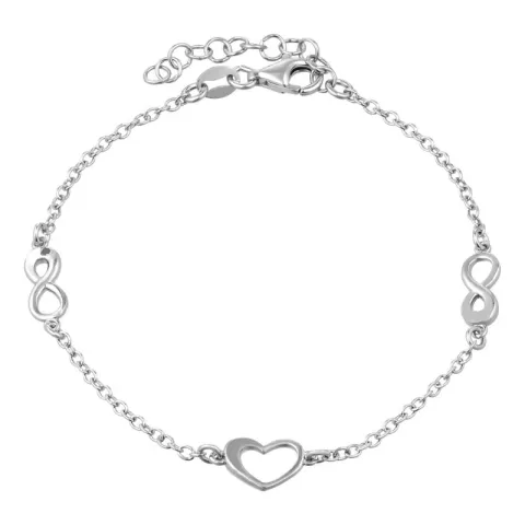 Herz infinity Armband aus Silber und Anhänger aus Silber