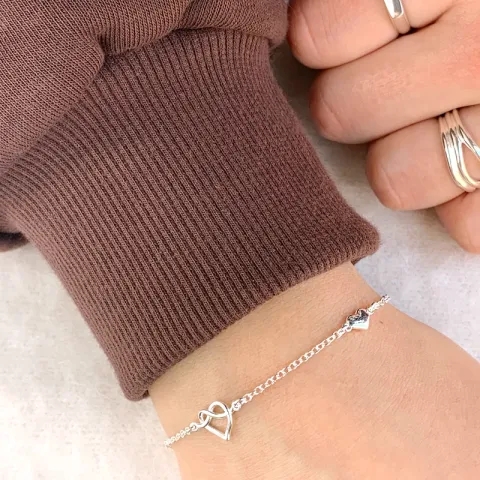 Herz Armband aus Silber und Anhänger aus Silber