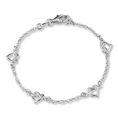 Herz infinity Armband aus Silber und Anhänger aus Silber