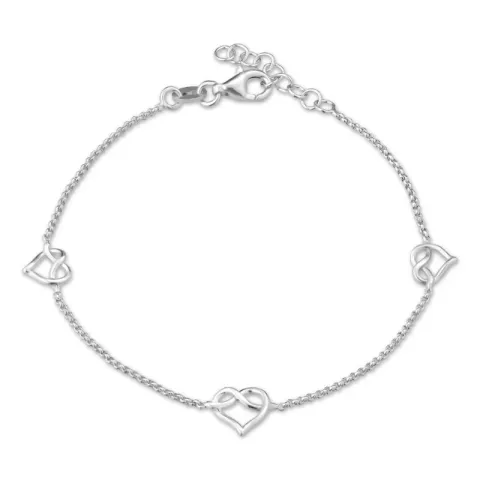 Herz infinity Armband aus Silber und Anhänger aus Silber