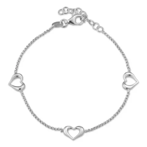 Herz Armband aus Silber und Anhänger aus Silber