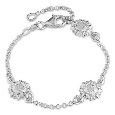 Blumen Armband aus Silber und Anhänger aus Silber