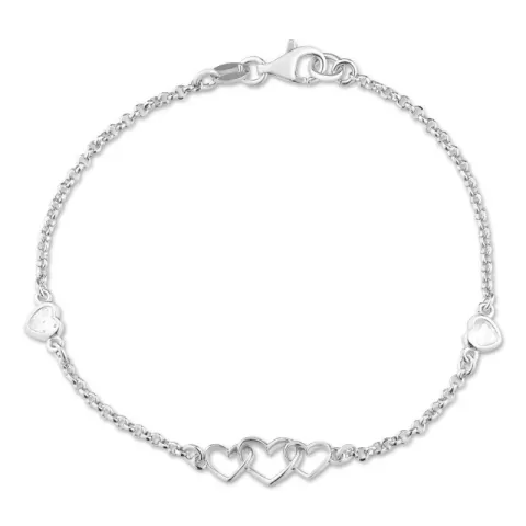 Herz Armband aus Silber und Anhänger aus Silber