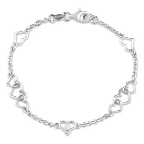 Herz Armband aus Silber und Anhänger aus Silber