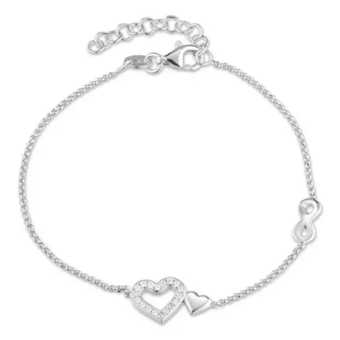 Herz Armband aus Silber und Anhänger aus Silber