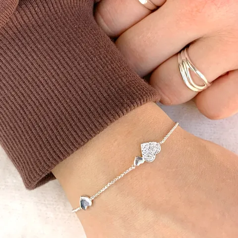 Herz Armband aus Silber und Anhänger aus Silber