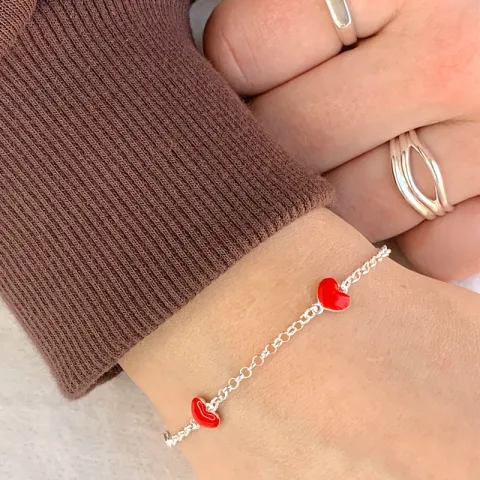 Herz Armband aus Silber und Anhänger aus Silber