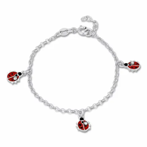 Marienkäfer Armband aus Silber und Anhänger aus Silber