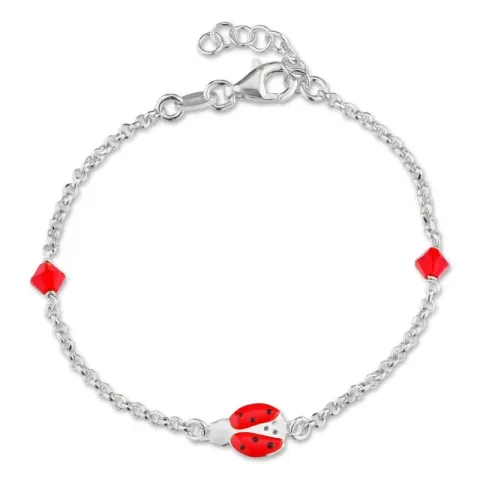 Marienkäfer Armband aus Silber und Anhänger aus Silber