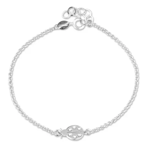 Marienkäfer Armband aus Silber und Anhänger aus Silber