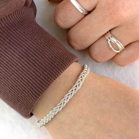 Geflochtenes Armband aus Silber  x 4,6 mm