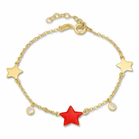 Stern Armband aus vergoldetem Sterlingsilber und Anhänger aus vergoldetem Sterlingsilber