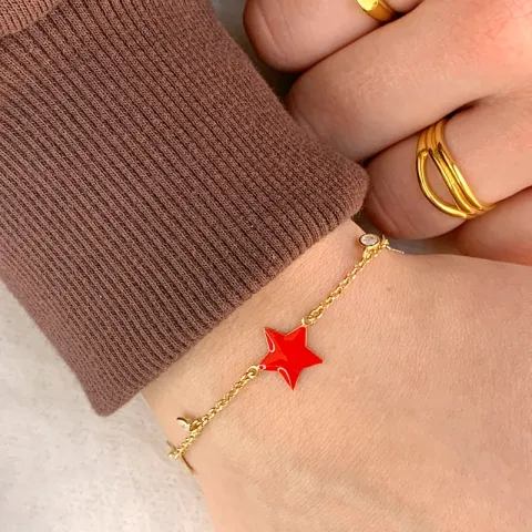Stern Armband aus vergoldetem Sterlingsilber und Anhänger aus vergoldetem Sterlingsilber