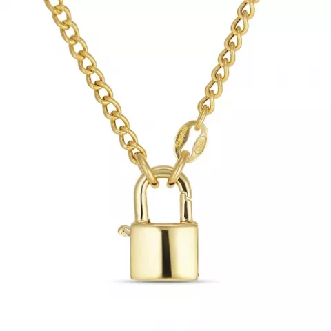 Schlüssel Halskette mit Anhänger aus vergoldetem Sterlingsilber
