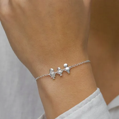 familie Armband aus Silber und Vater - Tochter - Mutter aus Silber