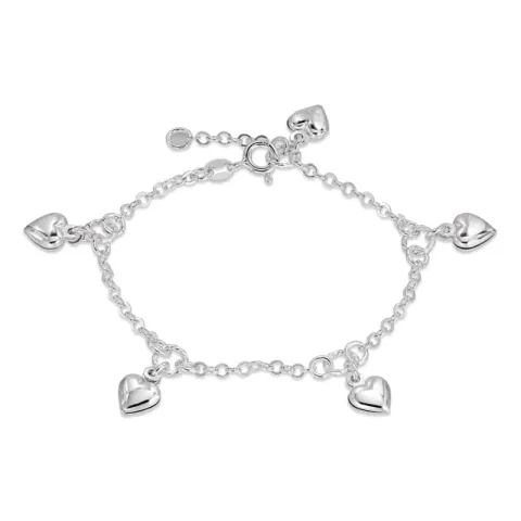 Herz Armband aus Silber und Anhänger aus Silber